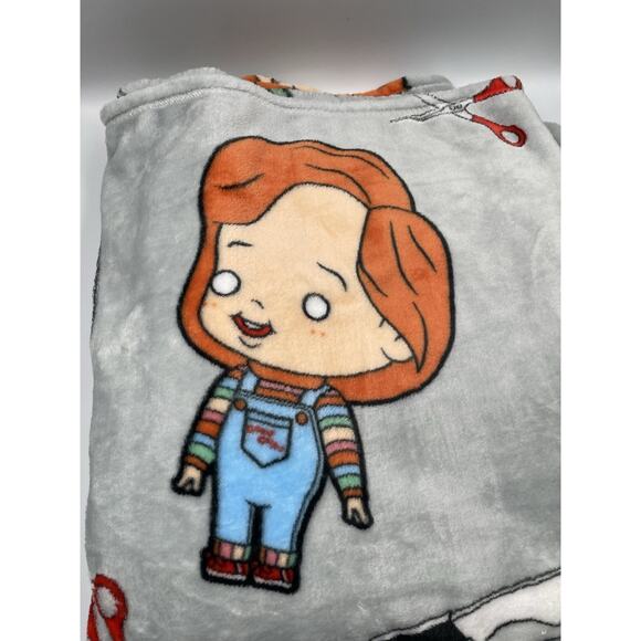 NEW Chucky Halloween Plush Throw Blanket Rare-Fast Shipping!!! - Picture 6 of 10